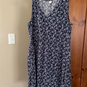 Old Navy Navy Blue Floral Dress
